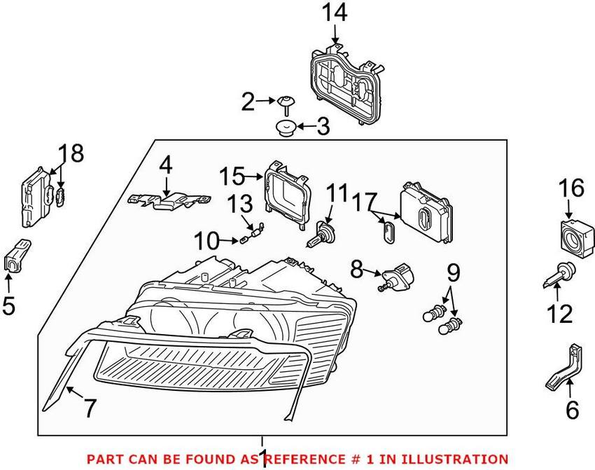 Headlight Assembly – Front Passenger Side