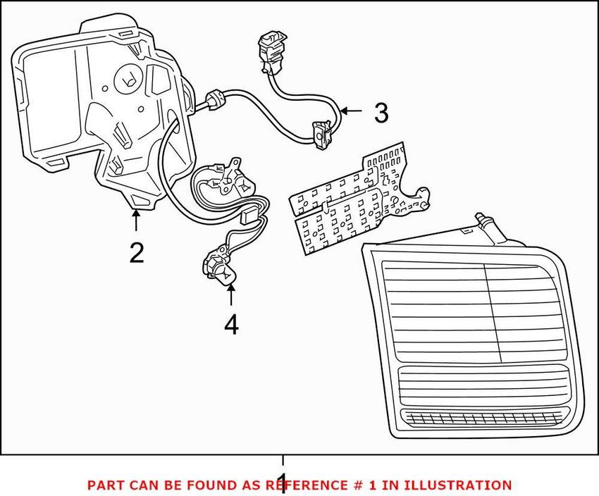 Tail Light Assembly – Passenger Side Inner