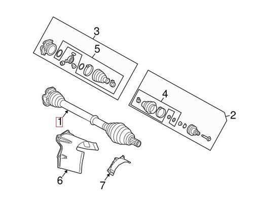 Audi Axle Assembly – Front Passenger Side (Auto Trans) (New) 4F0407272H