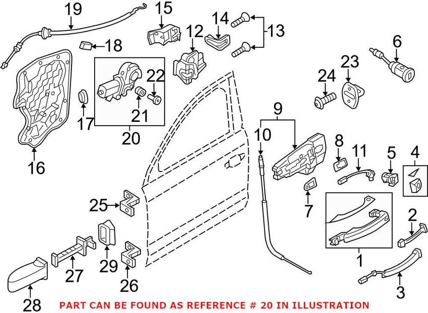 Audi Power Window Motor – Passenger Side 4F0837060A