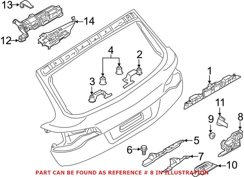 Audi Trunk Lock Actuator Motor 4F9827505A