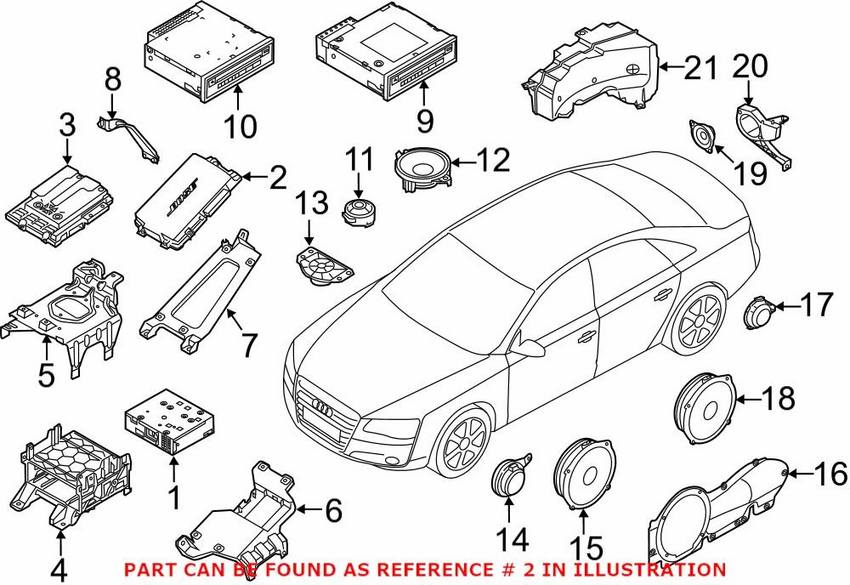 Audi Radio Amplifier 4G0035223C