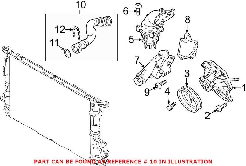 Audi Radiator Coolant Hose – Lower 4G0121049Q