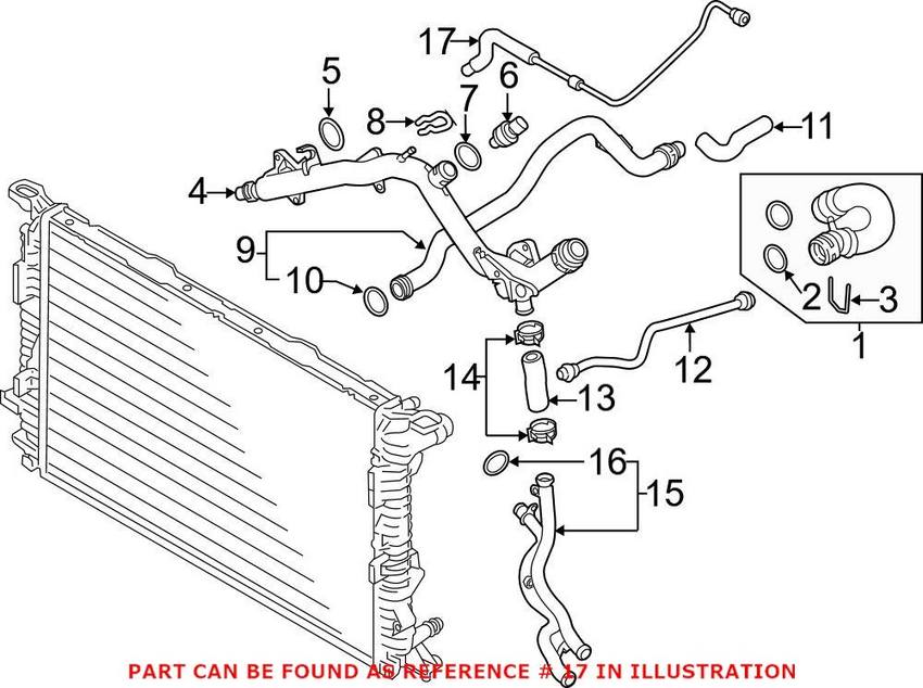 Audi Engine Coolant Pipe 4G0121081AH