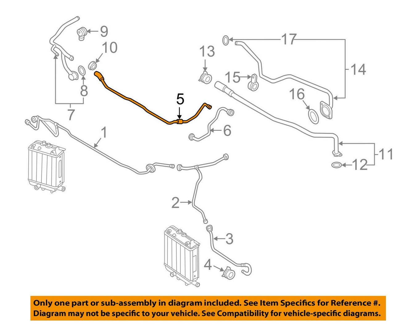 Audi Engine Coolant Pipe 4G0121081CP