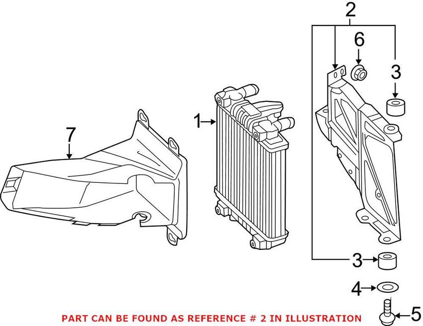 Audi Radiator Mount Bracket 4G0121261F