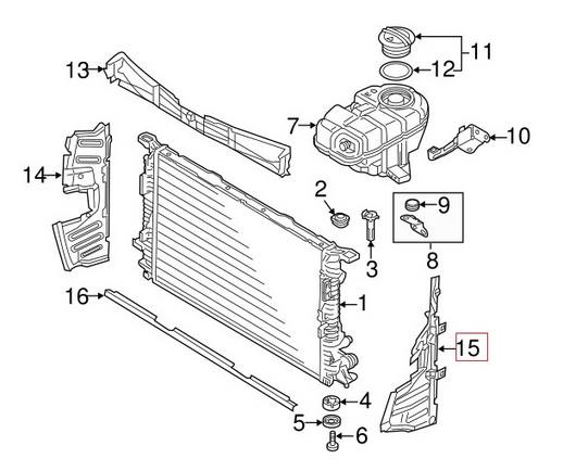 Radiator Support Baffle – Driver Side