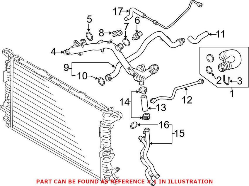 Audi Radiator Coolant Hose – Upper 4G0122101