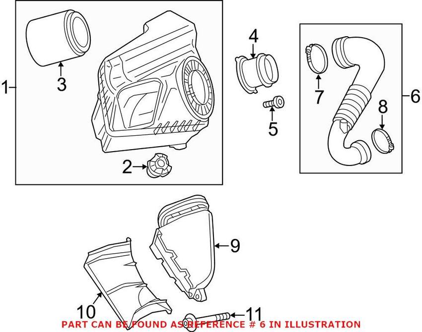 Audi Engine Air Intake Hose 4G0129615E – Genuine VW/Audi