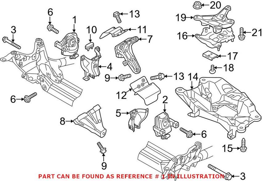 Audi Engine Mount – Passenger Side 4G0199381LH