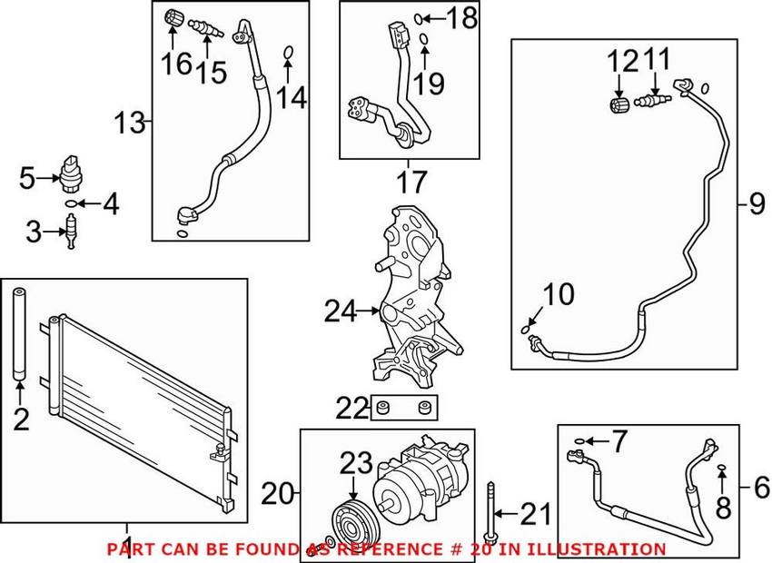 Audi A/C Compressor 4G0260805D