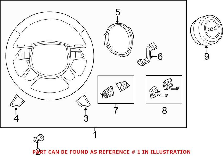 Audi Steering Wheel 4G0419091MDC7