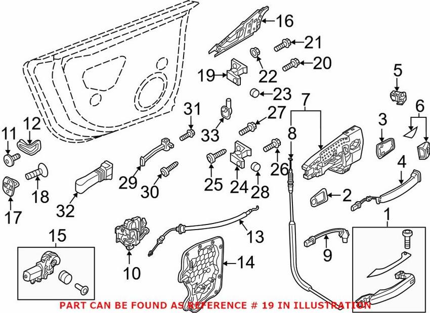 Audi Door Hinge – Rear Driver Side Upper 4G0831401