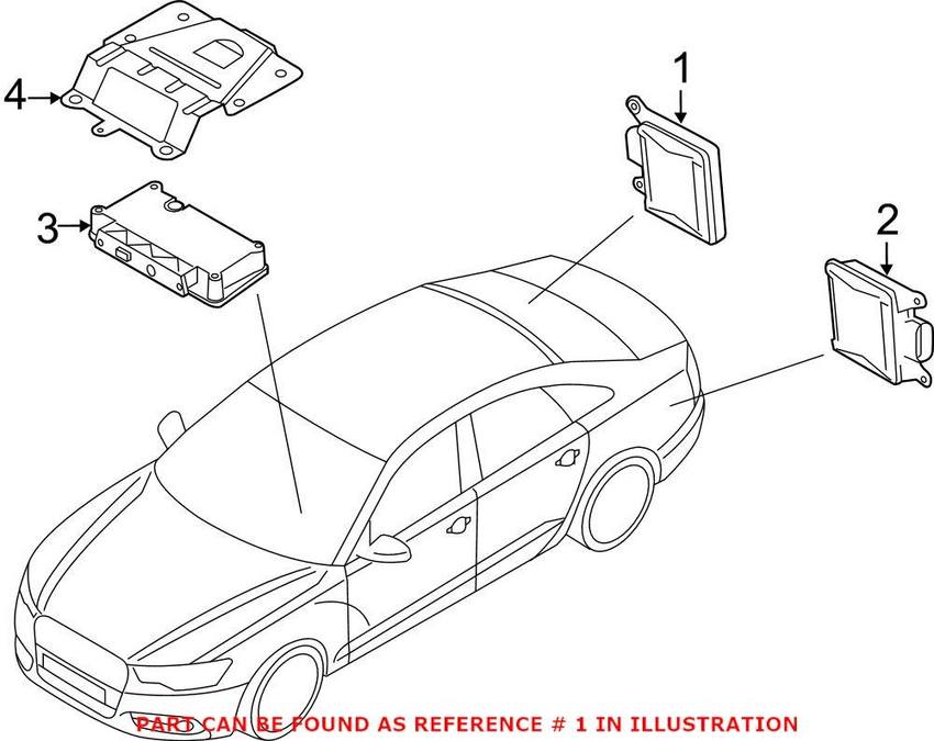 Audi Blind Spot Detection System Warning Sensor – Passenger Side 4G0907566M