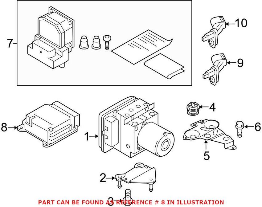 Audi ABS Deceleration Sensor 4G0907637H