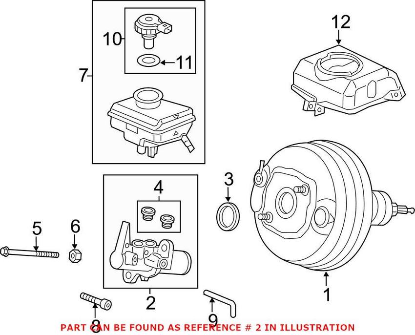 Audi Brake Master Cylinder 4G1611021A