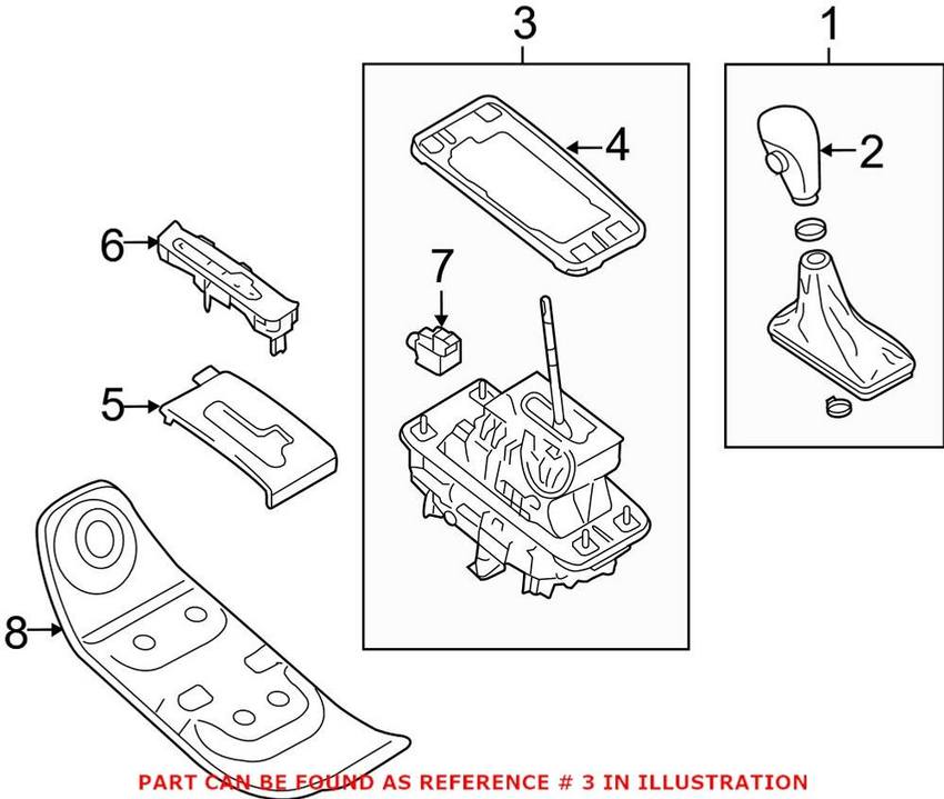 Audi Automatic Transmission Shift Lever 4G1713105D