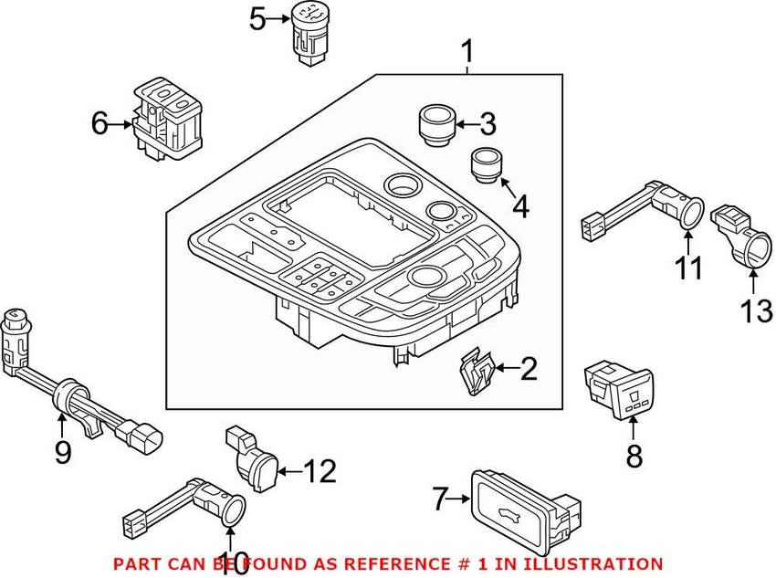 Audi Automatic Transmission Shift Cover Plate 4G1919610C