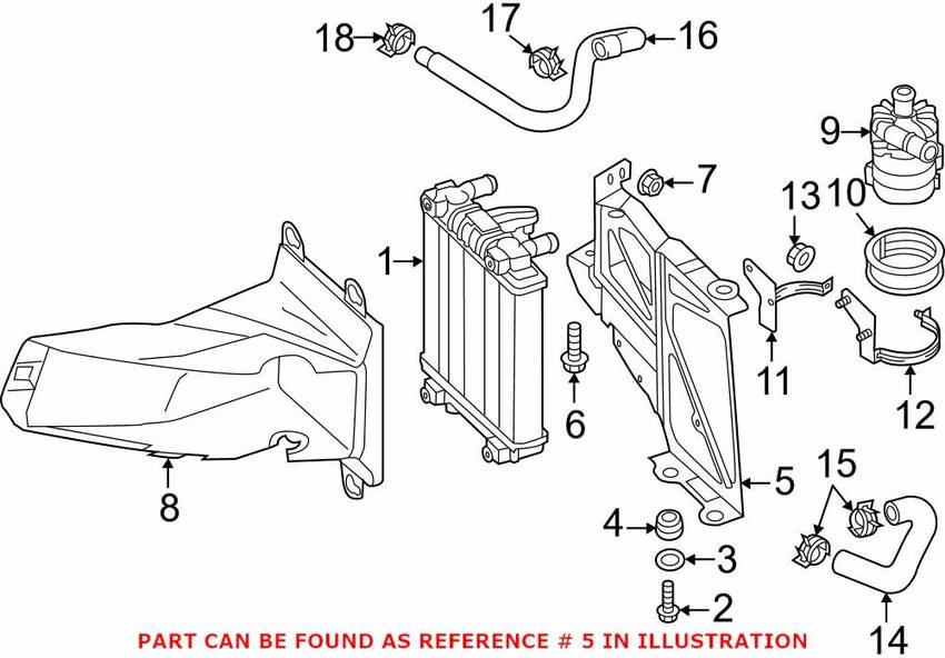 Audi Radiator Mount Bracket 4G8121261A