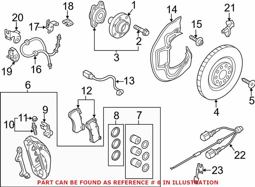 Audi Disc Brake Caliper – Front Passenger Side 4G8615108