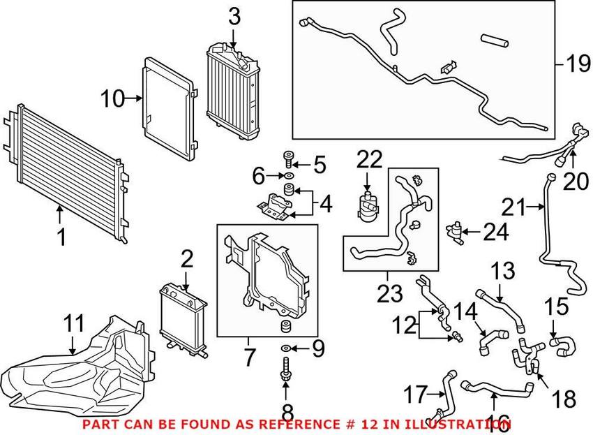 Audi Engine Coolant Hose 4H0121060G