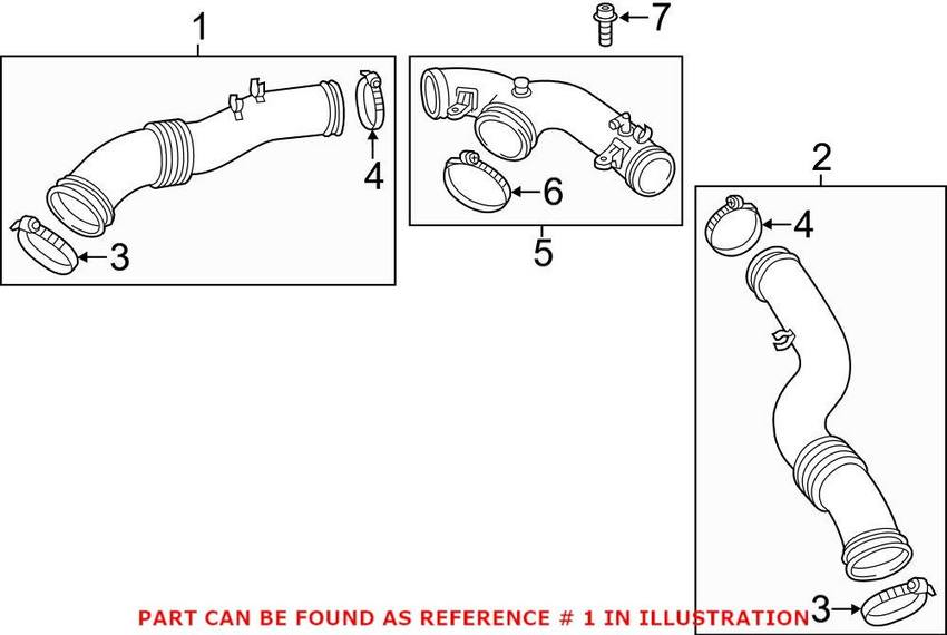 Audi Turbocharger Intercooler Pipe – Passenger Side 4H0129616J