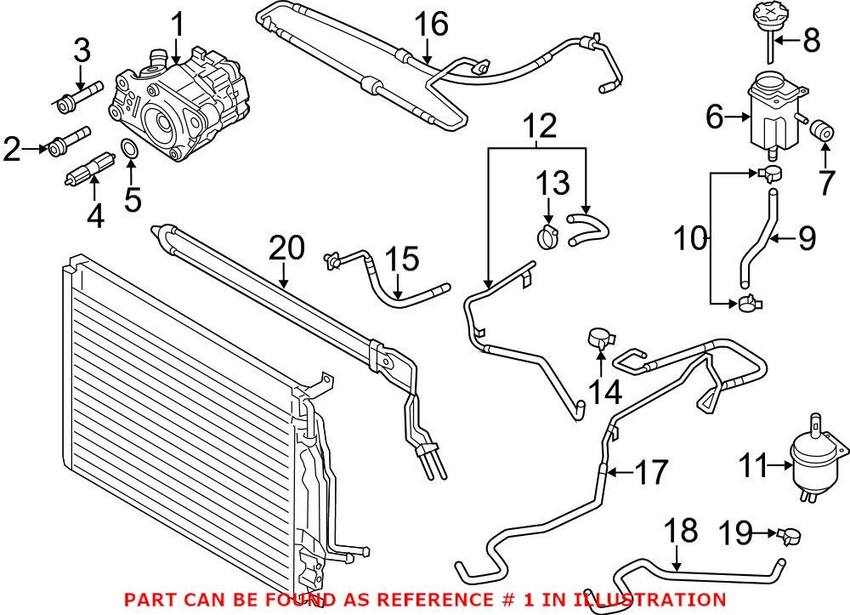 Audi Power Steering Pump 4H0145156P