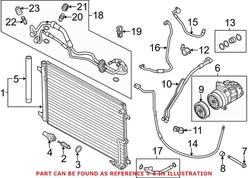 Audi A/C Compressor 4H0260805