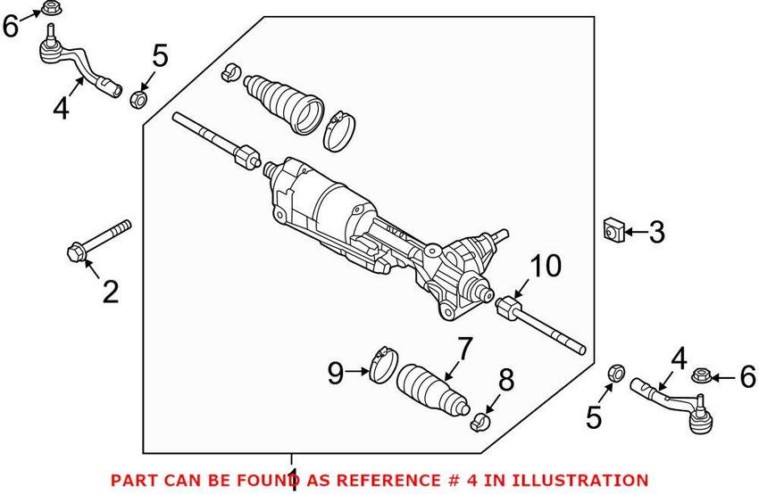 Audi Steering Tie Rod End – Driver Side Outer 4H0423811