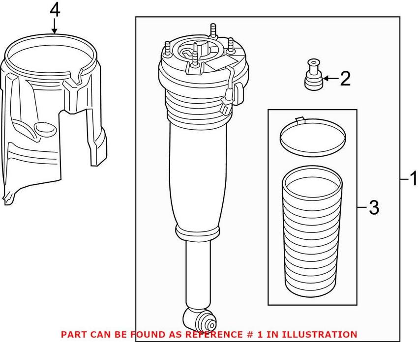 Air Suspension Spring – Rear Driver Side