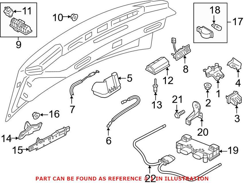 Audi Trunk Lock Actuator Motor 4H0827505A