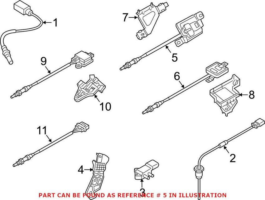 Audi Oxygen Sensor – Front 4H0907807L