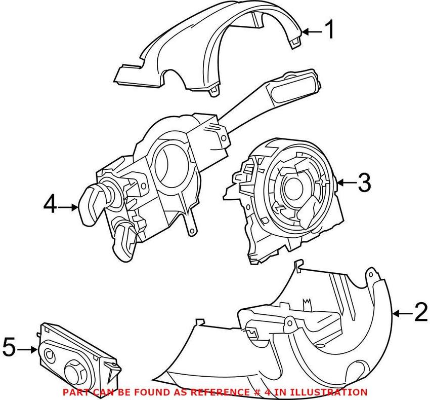 Audi Turn Signal / Combination Lever 4H0953502P