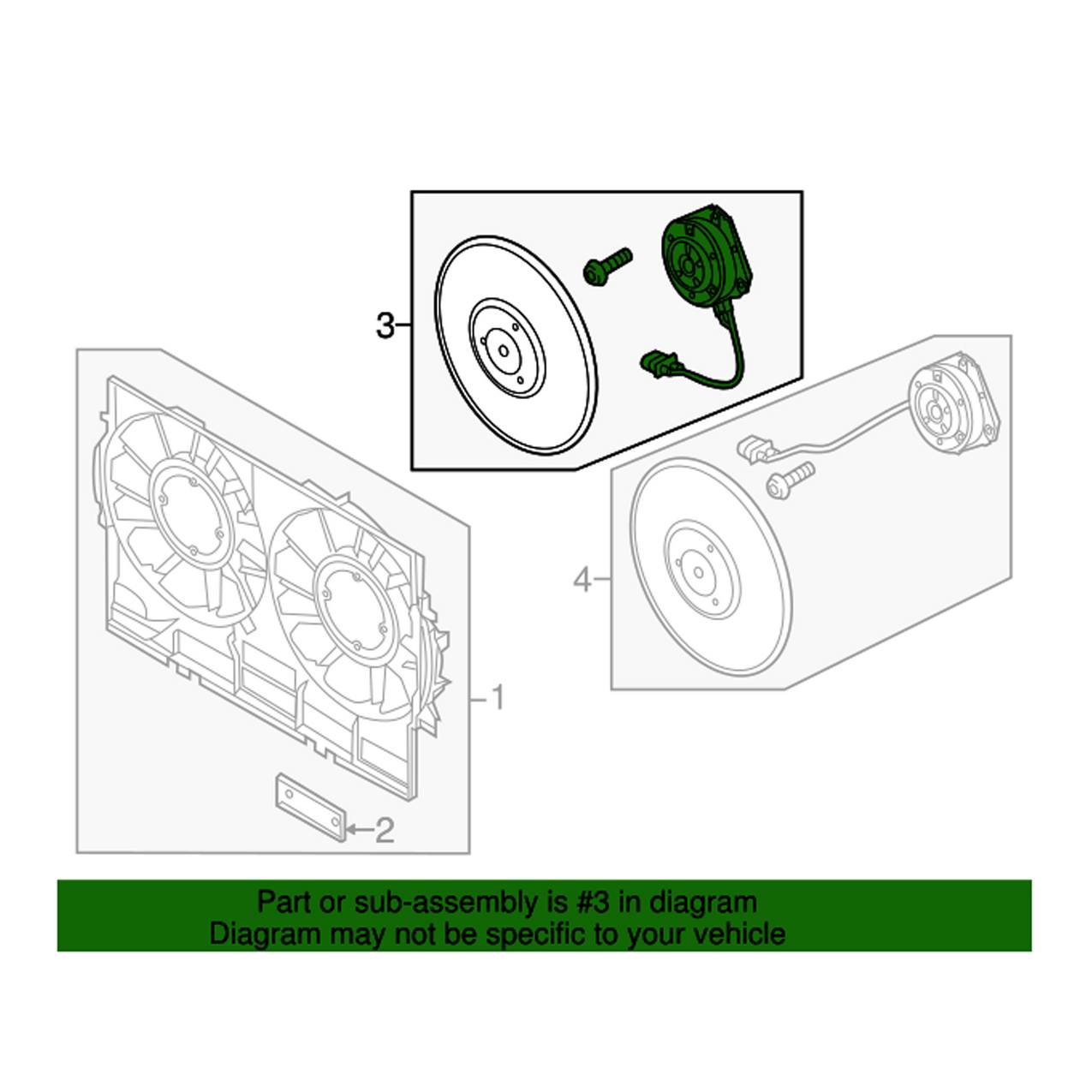 Engine Cooling Fan Motor – Pasenger Side