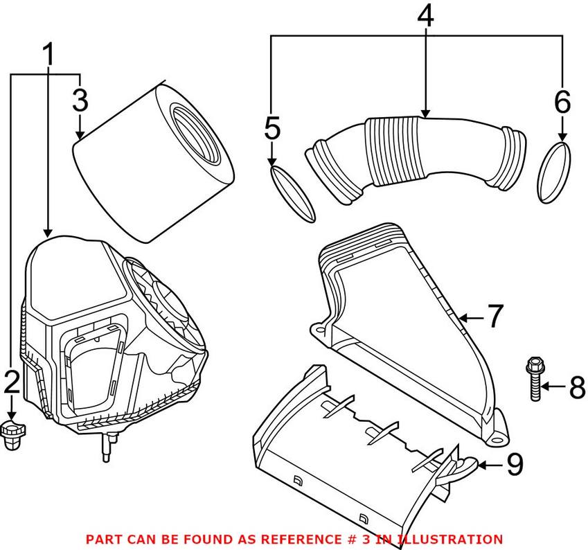 Audi Air Filter 4K0133844D – Genuine VW/Audi