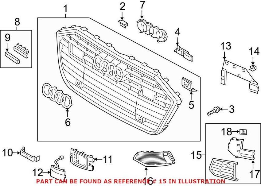 Grille – Front Driver Side Lower