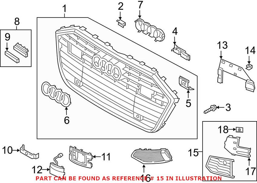 Grille – Front Pasenger Side (Lower)