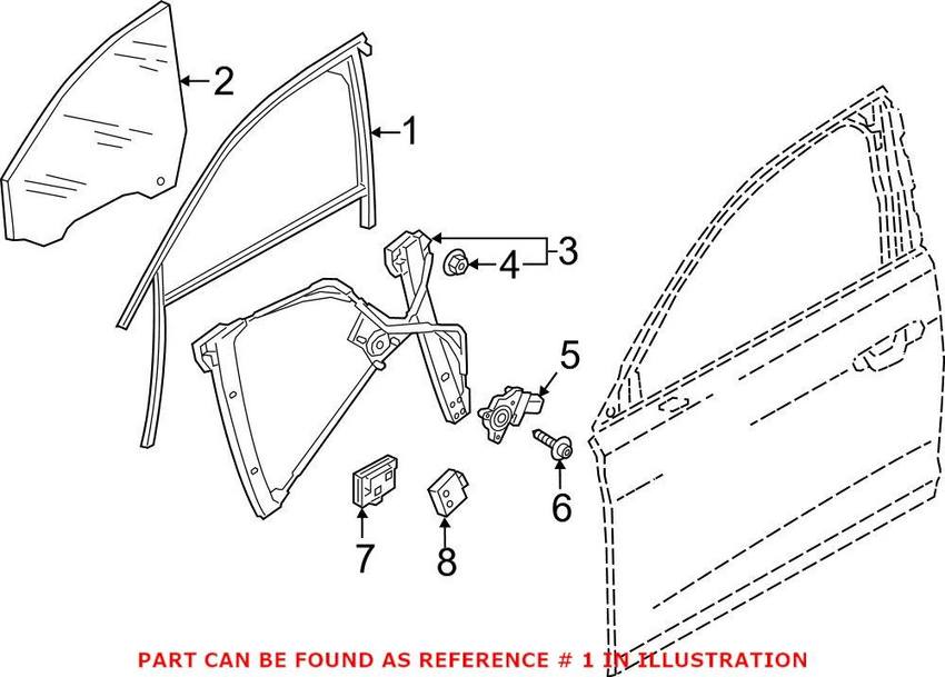 Window Channel – Front Passenger Side