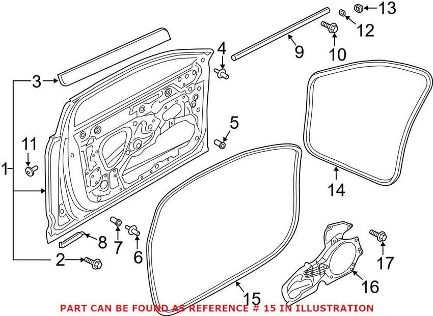 Door Seal – Front Passenger Side Outer