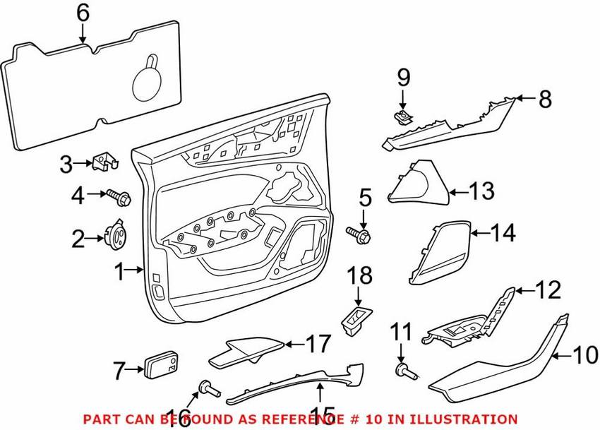 Audi Door Armrest – Front Driver Side