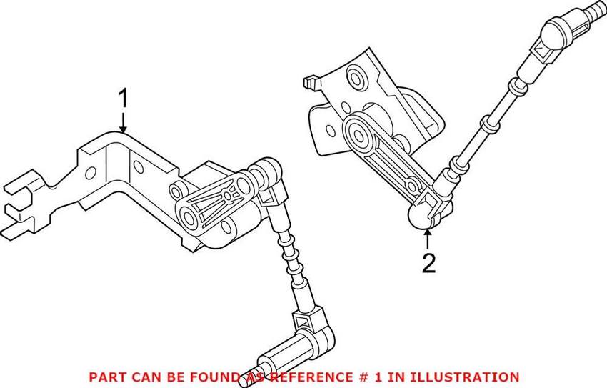 Audi Headlight Level Sensor – Front 80A941285C