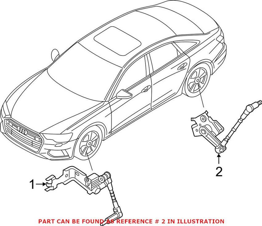 Audi Headlight Level Sensor – Rear