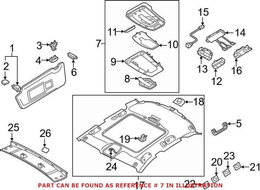 Audi Reading Light 8W0947135CS6PS