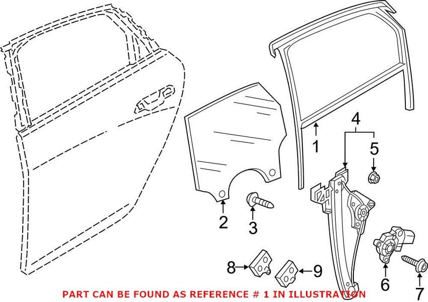 Window Channel – Rear Driver Side