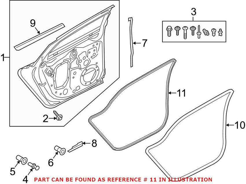 Door Seal – Rear Driver Side Outer