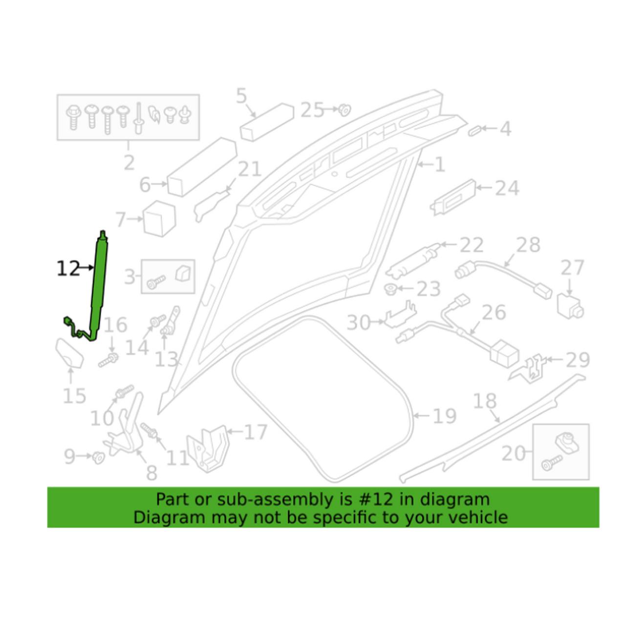 Audi Tailgate Lift Motor 4K8827851J – Genuine VW/Audi