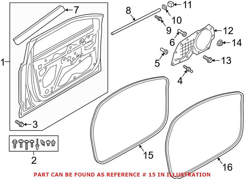 Door Seal – Front Driver Side