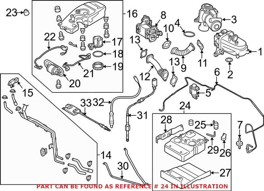 Audi Diesel Exhaust Fluid (DEF) Tank 4L0131877E