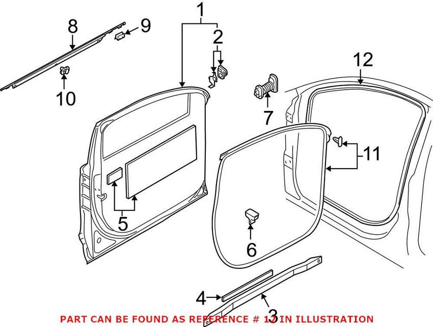 Audi Door Seal – Front 4L0831721A