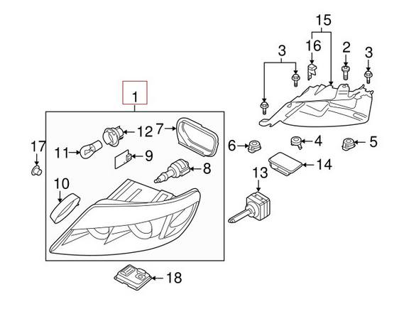 Audi Headlight Assembly – Passenger Side (Xenon) 4L0941030G